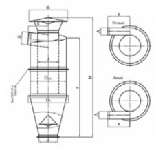 чертеж циклона ЦОЛ в Сыктывкаре