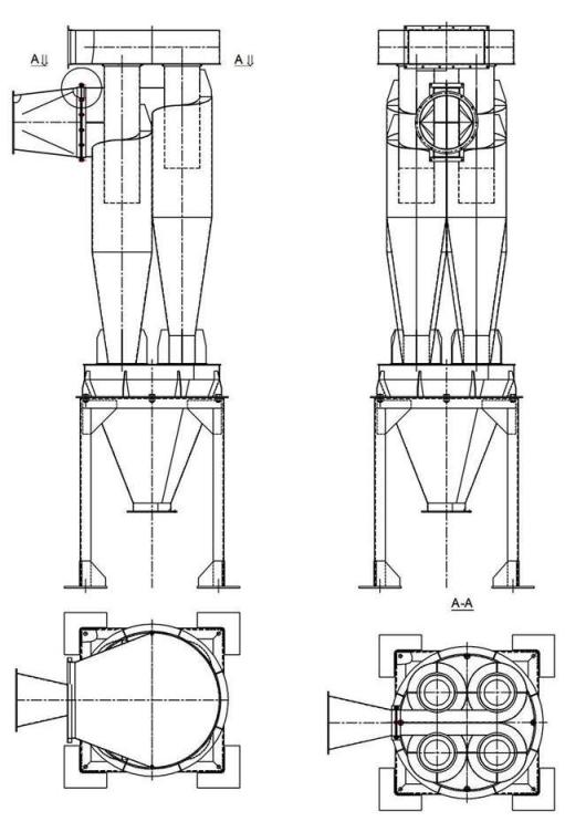 чертеж циклона У21-ББЦ в Сыктывкаре